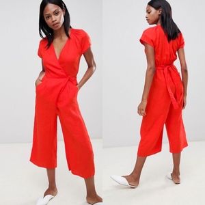 whistles etta linen jumpsuit